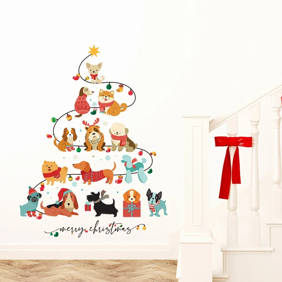Baby Nursery Tree - Cute Little Dog Christmas Tree Shape