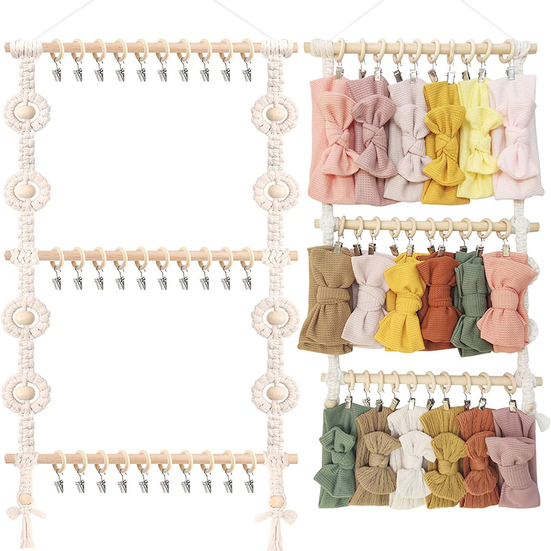 Baby Nursery Decor Ideas - Macrame parede pendurado boho bandana titular