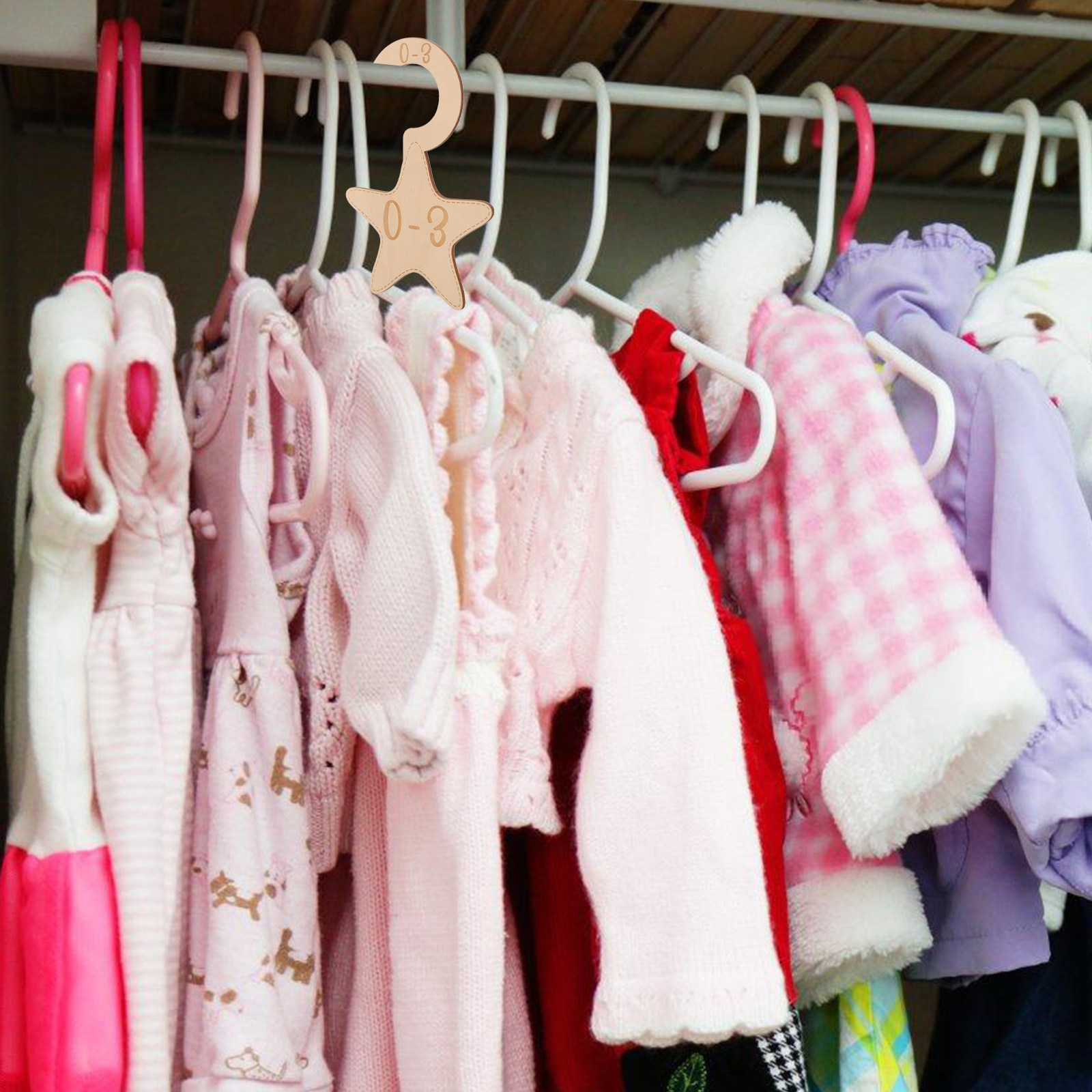 Baby Nursery Storage - 7 Divisórias de Madeira para Armário