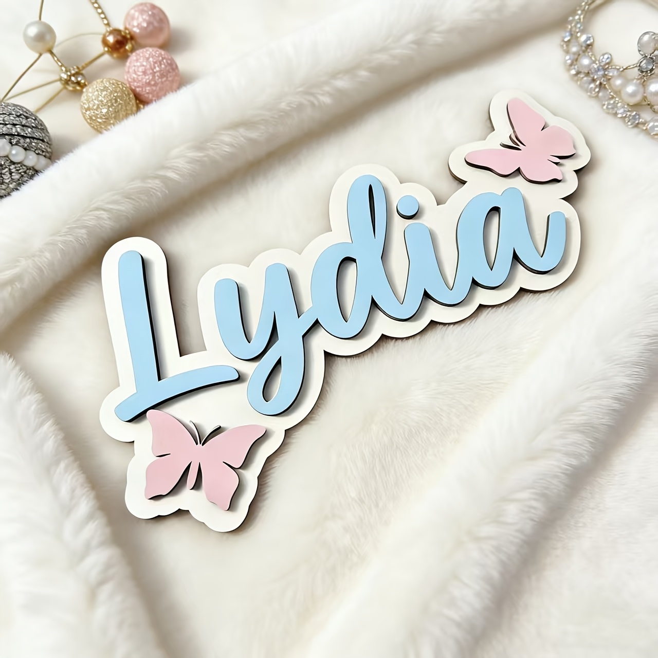 Baby Nursery In - Placa de Porta Personalizada Azul e