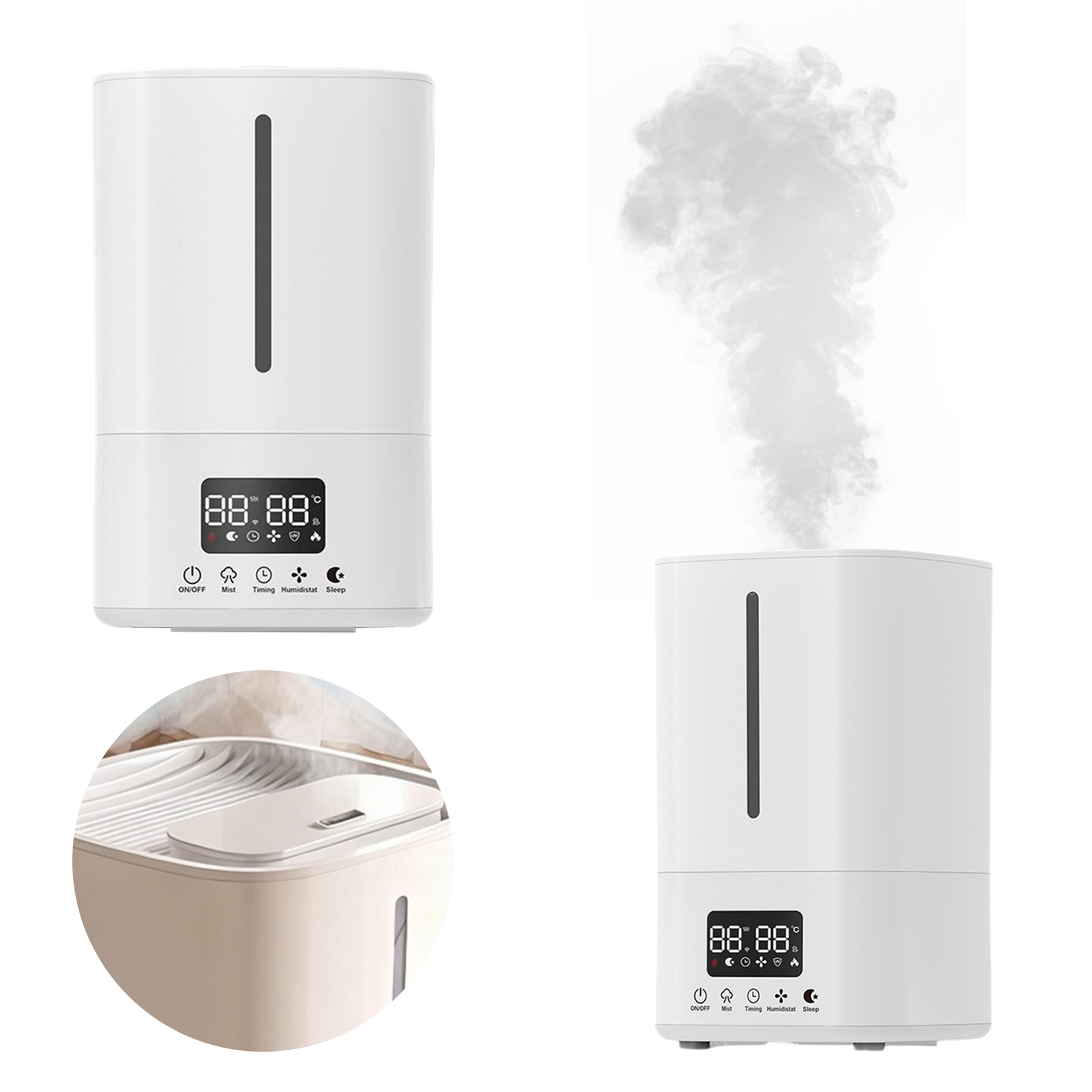 Baby Nursery Air Purifier - Umidificador Inteligente de 5L com Purificador