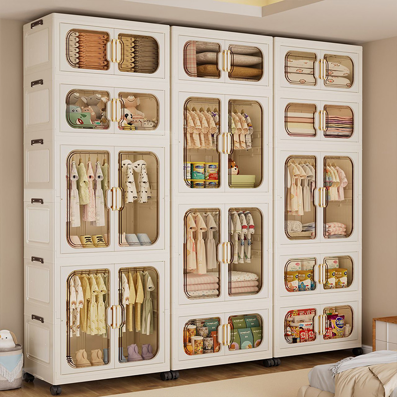 Baby Nursery Storage - Guarda-Roupa Infantil Colorido e Dobrável –