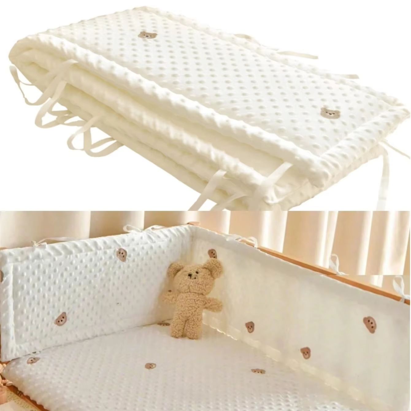 Baby Nursery Glider - Protetor de Berço de Algodão em
