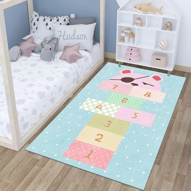 Baby Nursery Lamp - Tapete de alpinha infantil cinza claro,