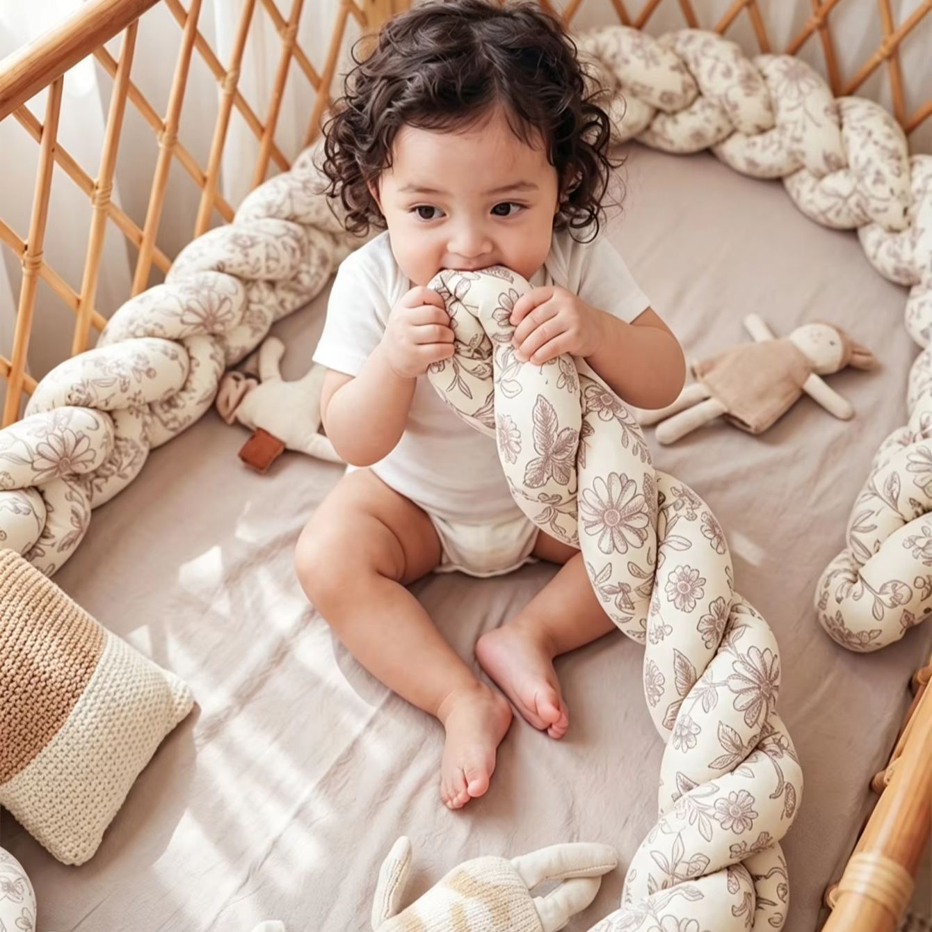 Protetor de Berço Trançado com - Baby Nursery Glider avaliação e preço