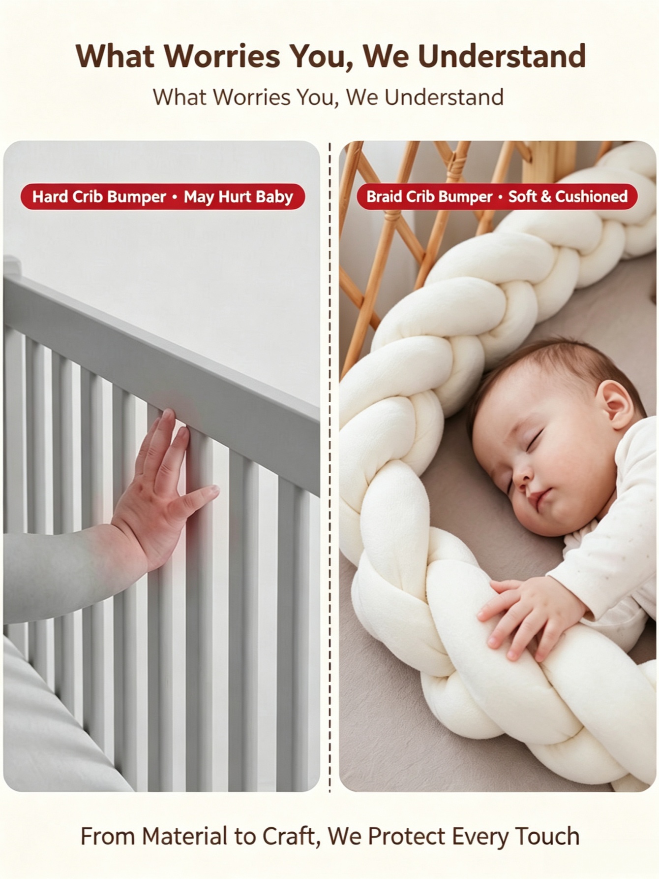 Protetor de Berço Trançado com - Baby Nursery Glider avaliação e preço