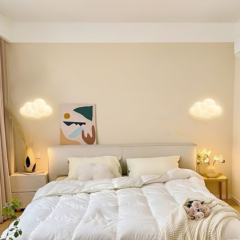 Nuvem branca lâmpadas de pared - Baby Nursery Lamp avaliação e preço