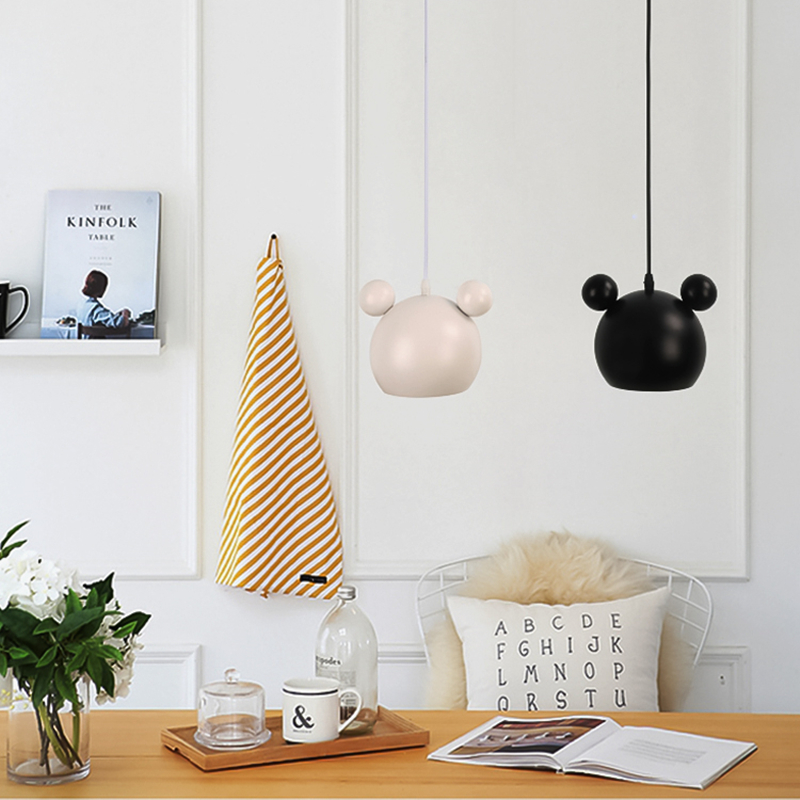 Moderno mickey luzes pingente  - Baby Nursery Lamp avaliação e preço