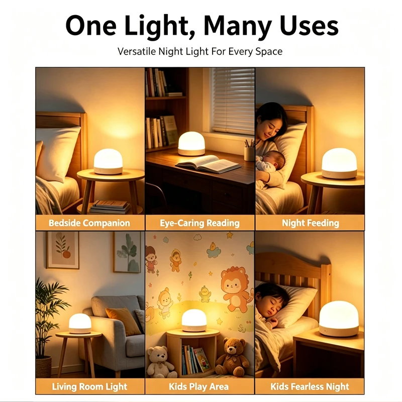 Luz Noturna Recarregável por U - Baby Nursery Lamp avaliação e preço