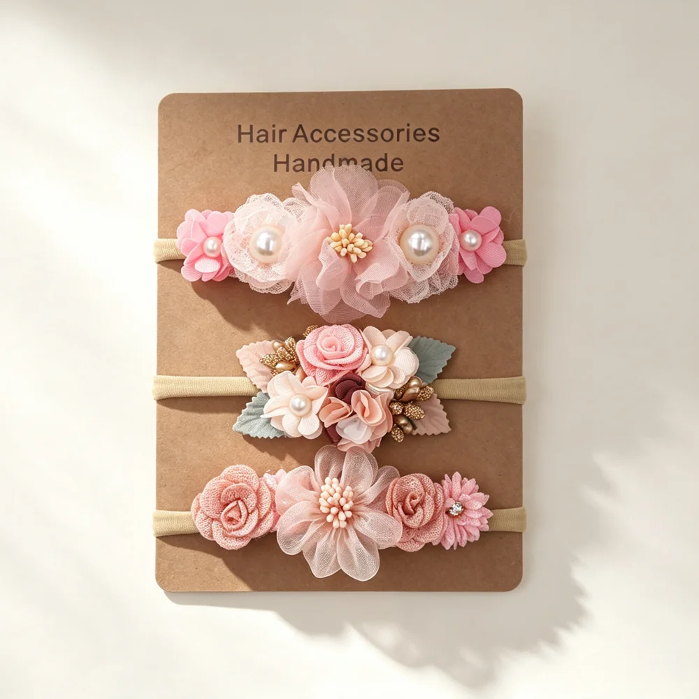 Conjunto de 3 Faixas de Cabelo - Baby Nursery Set avaliação e preço
