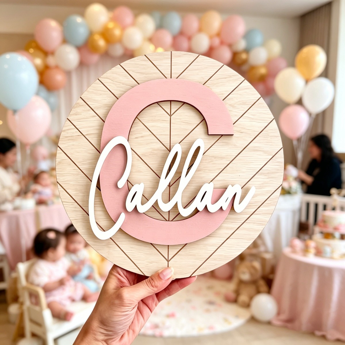 Placa de Nome Geométrica Redon - Baby Nursery Diy avaliação e preço