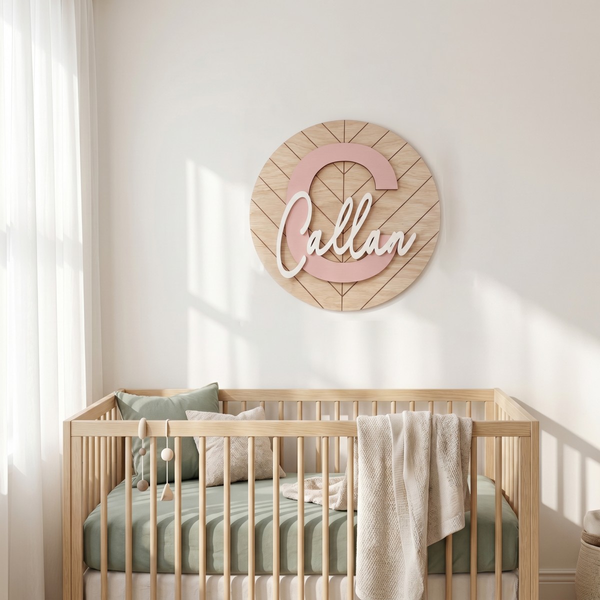 Placa de Nome Geométrica Redon - Baby Nursery Diy avaliação e preço