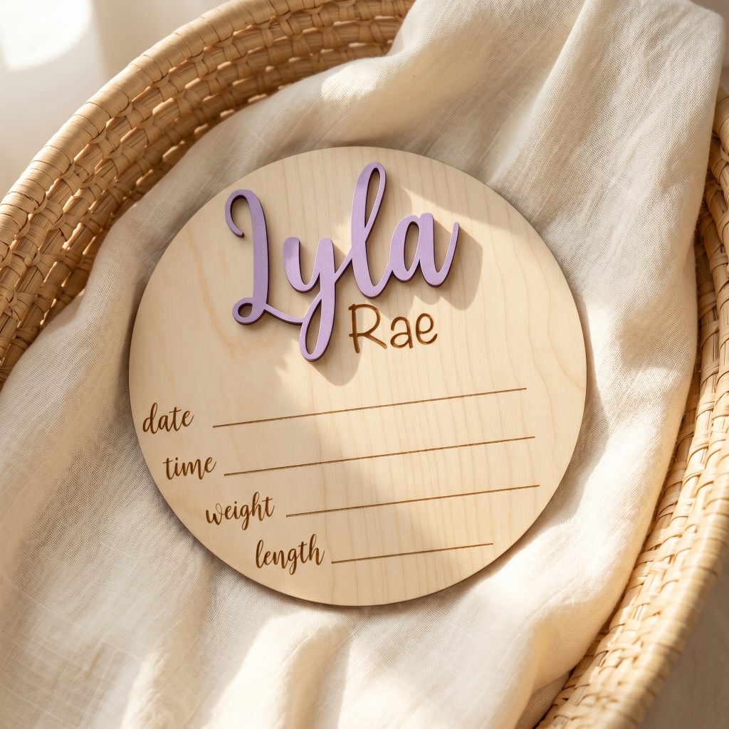 Placa de Nome de Madeira Perso - Baby Nursery Diy avaliação e preço